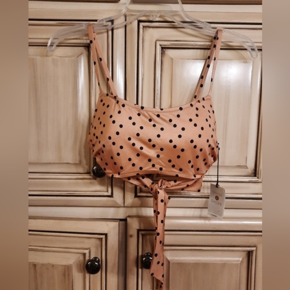 Shade and Shore Polka Dot Bikini Top - Size 34B‎ - NEW WITH TAGS!!